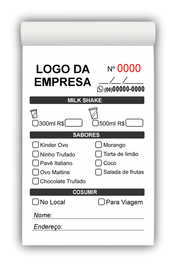 Comandas Açaí/Sorveteria M7