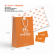 Kit 2  PREMIUM - 50 Sacola SL04 + 50 Lacres + 50 Papel de Seda + 50 Cartões Agradecimento
