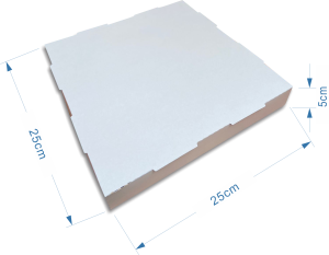 Caixa para Doces - 25un Tampa e base de papel cartão 250g Tamanhos 25x25X5CM branca   