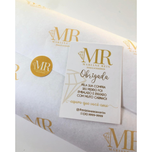 Kit 100 Folhas de Papel de Seda  + 100 Lacres Adesivos + 100 Panfletos Papel de seda 40g Seda: 60x30/60x50/60x70    
